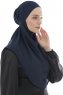 Ebrar - Hijab Al Amira Bleu Marin Crepe Chiffon