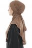 Ebrar - Hijab Al Amira Crepe Chiffon Marron