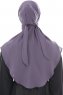 Ebrar - Hijab Al Amira Crepe Chiffon Violet Foncé