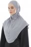 Ebrar - Hijab Al Amira Crepe Chiffon Gris Clair