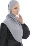 Ebrar - Hijab Al Amira Crepe Chiffon Gris Clair