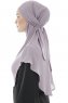 Ebrar - Hijab Al Amira Crepe Chiffon Gris Pierre