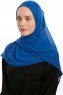 Eylem - Hijab Chiffon One Piece Bleu
