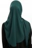 Eylem - Hijab Chiffon One Piece Vert Foncé