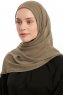 Eylem - Hijab Chiffon One Piece Olive Verte