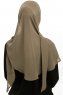 Eylem - Hijab Chiffon One Piece Olive Verte