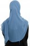 Eylem - Hijab Chiffon One Piece Indigo