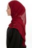 Sahar - Hijab Chiffon One Piece Bordeaux