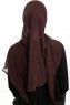 Sahar - Hijab Chiffon One Piece Marron