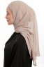 Sahar - Hijab Chiffon One Piece Taupe Clair