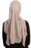 Sahar - Hijab Chiffon One Piece Taupe Clair