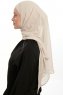 Sahar - Hijab Chiffon One Piece Beige Clair