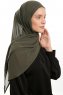 Sahar - Hijab Chiffon One Piece Kaki