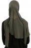 Sahar - Hijab Chiffon One Piece Kaki