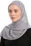 Sahar - Hijab Chiffon One Piece Gris Foncé