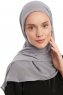 Sahar - Hijab Chiffon One Piece Gris Foncé