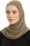 Sahar - Hijab Chiffon One Piece Olive Verte