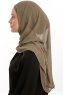 Sahar - Hijab Chiffon One Piece Olive Verte