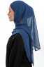 Sahar - Hijab Chiffon One Piece Indigo