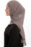 Sahar - Hijab Chiffon One Piece Steel Grey
