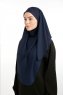 Bengi - Micro Krep Turban Hijab Bleu Marin