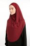 Bengi - Micro Krep Turban Hijab Bordeaux