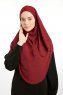 Bengi - Micro Krep Turban Hijab Bordeaux