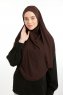 Bengi - Micro Krep Turban Hijab Marron