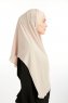 Bengi - Micro Krep Turban Hijab Taupe Clair