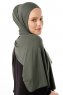 Neylan - Hijab Kaki Foncé Basique En Jersey