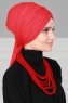 Amy - Turban En Coton Rouge - Ayse Turban