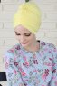 Amy - Turban En Coton Jaune - Ayse Turban