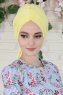 Amy - Turban En Coton Jaune - Ayse Turban