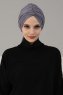Amy - Turban En Coton Gris - Ayse Turban