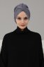 Amy - Turban En Coton Gris - Ayse Turban