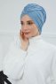 Amy - Turban En Coton Sky Blue