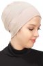 Stella - Turban En Coton Taupe