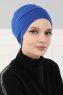Stella - Turban En Coton Bleu