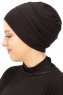 Stella - Turban En Coton Noir