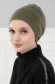 Stella - Turban En Coton Kaki