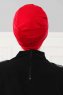 Stella - Turban En Coton Rouge