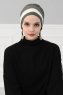 Elsa - Turban En Coton Kaki & Crème