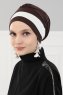 Elsa - Turban En Coton Kaki & Crème