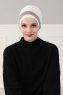 Elsa - Turban En Coton Crème & Taupe