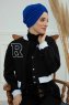 Laura - Turban En Coton Bleu