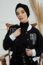 Laura - Turban En Coton Noir