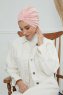 Laura - Turban En Coton Vieux Rose