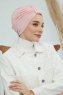 Laura - Turban En Coton Vieux Rose