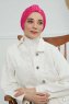 Laura - Turban En Coton Fuchsia
