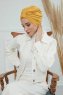 Laura - Turban En Coton Moutarde